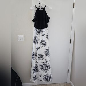 Black and white maxi dress
